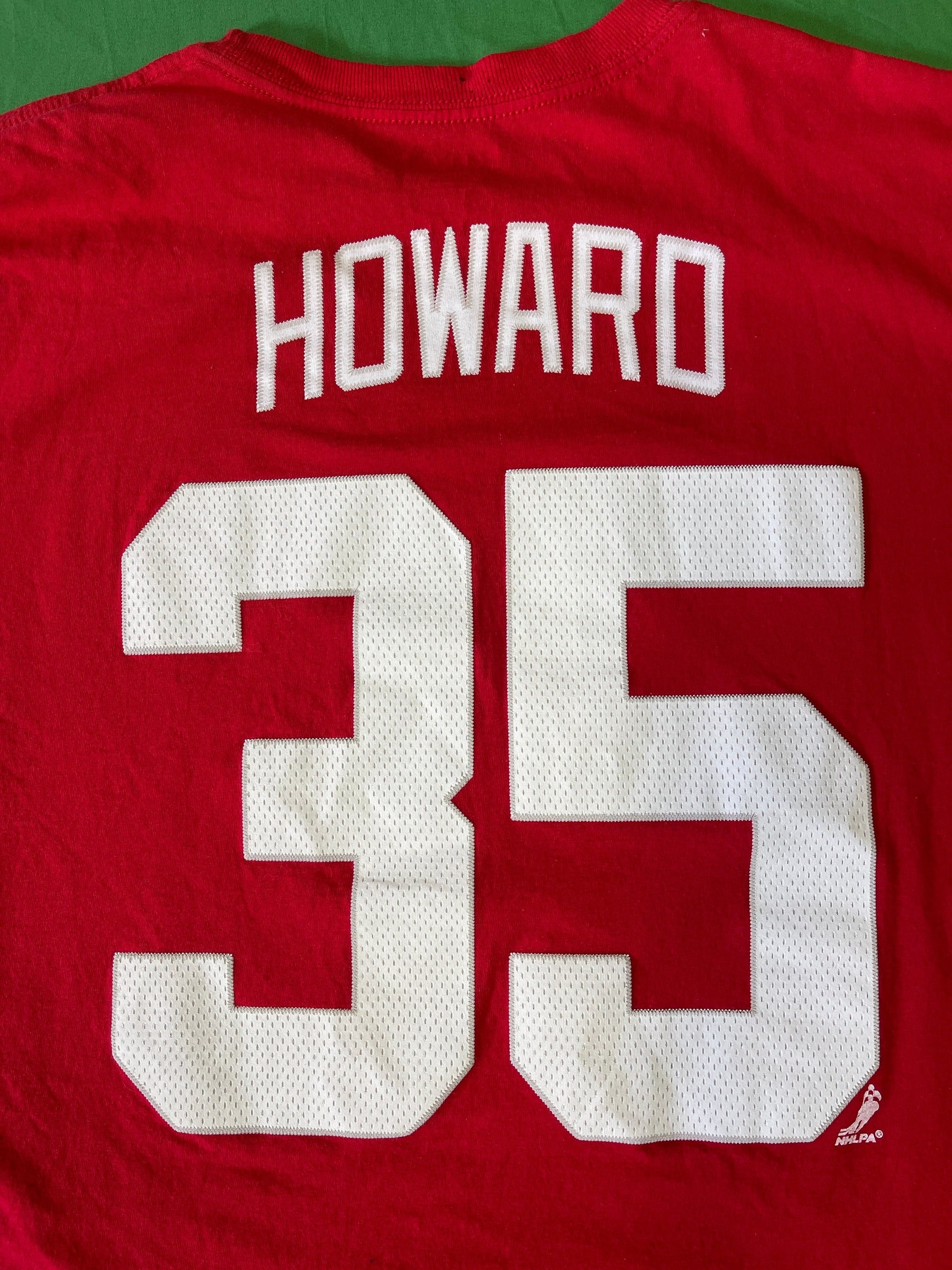 NHL Detroit Red Wings Jimmy Howard #35 T-Shirt Men's X-Large