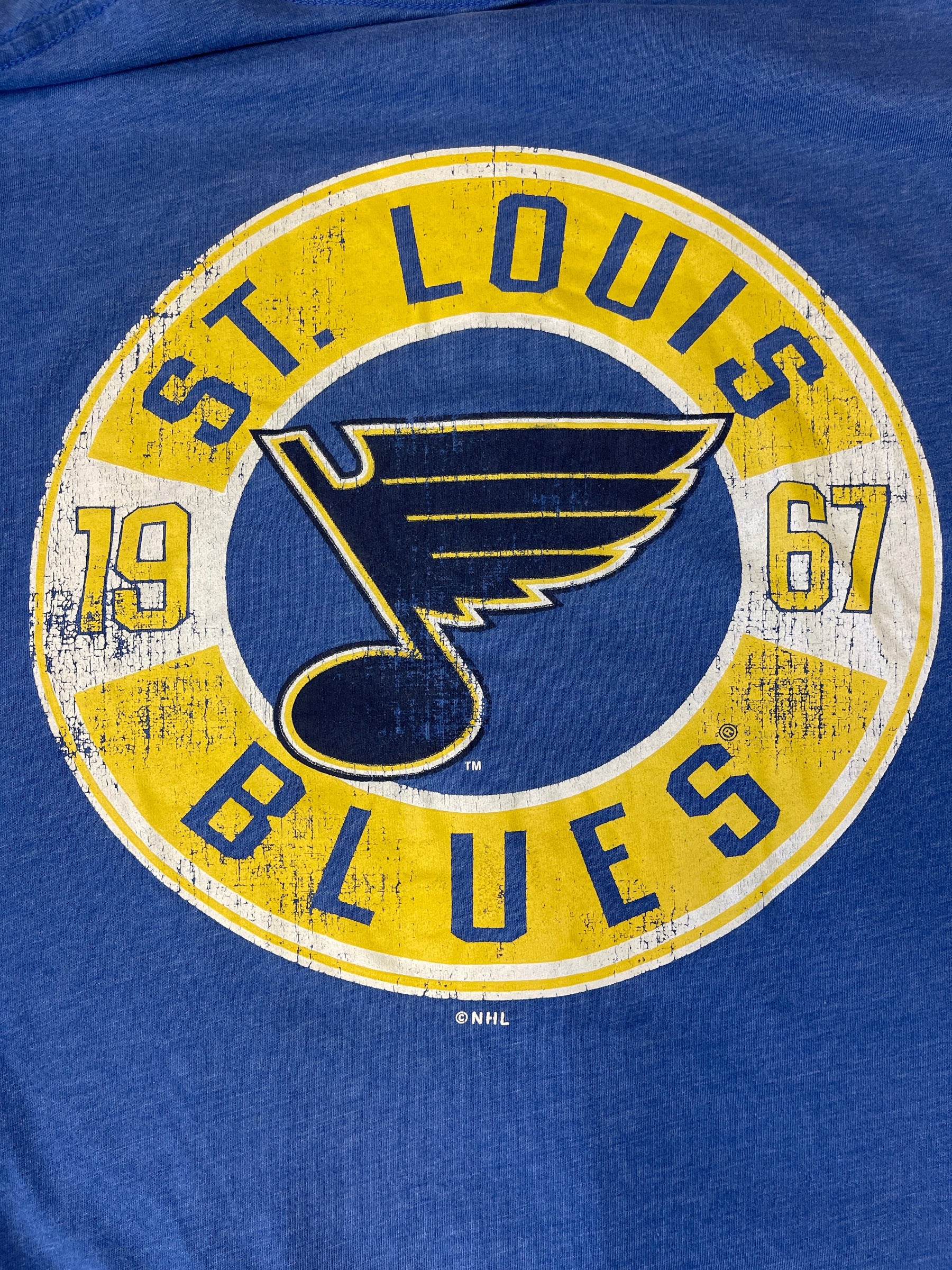 NHL St. Louis Blues Heathered Blue T-Shirt Men's Medium