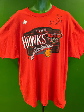 NBA Atlanta Hawks Lenny Wilkins Autographed SIGNED T-Shirt Men's 2X-Large NWT