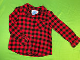 Lumberjack Style Old Navy Red & Black Checked Flannel Shirt Youth X-Small 4T