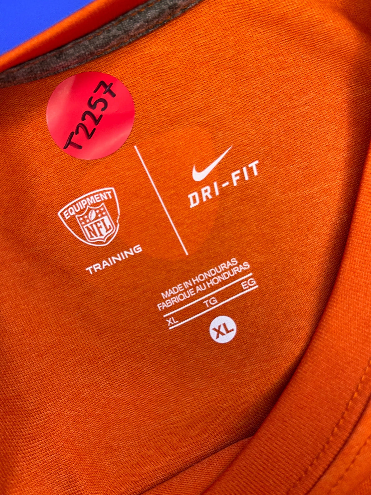 NFL Chicago Bears Dri-Fit Orange T-Shirt Men's X-Large