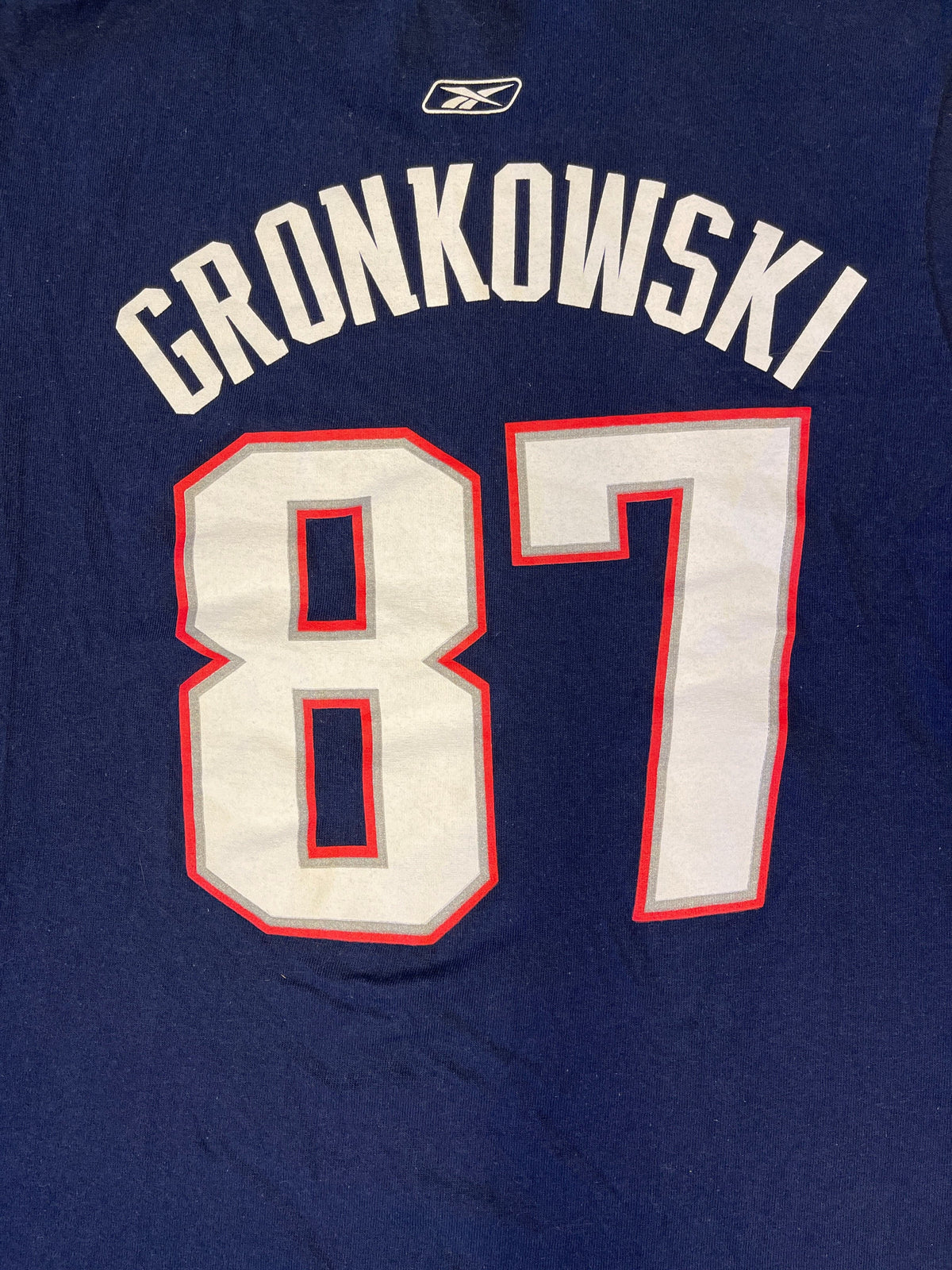 NFL New England Patriots Rob Gronkowski #87 Super Bowl XLVI T-Shirt Men's Small
