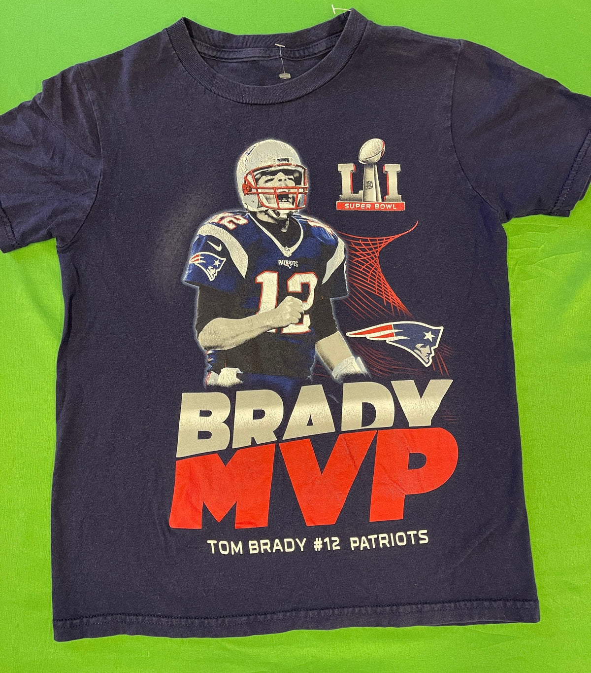 NFL New England Patriots "Brady MVP" Super Bowl LI T-Shirt Youth Small 8