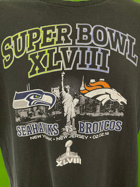 NFL Broncos vs Seahawks Super Bowl XLVIII T-Shirt Men's Large