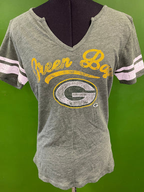 NFL Green Bay Packers Majestic V-Neck T-Shirt Women's Medium