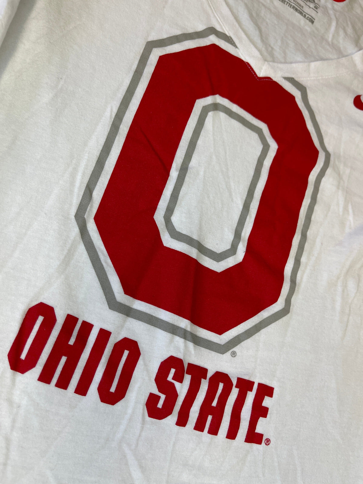 NCAA Ohio State Buckeyes White L/S T-Shirt Women's X-Small