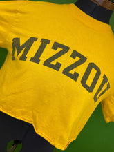 NCAA Missouri Mizzou Tigers Yellow Cropped T-Shirt Women's Small