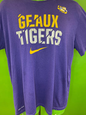 NCAA LSU Tigers Dri-Fit Heathered Purple T-Shirt Men's X-Large