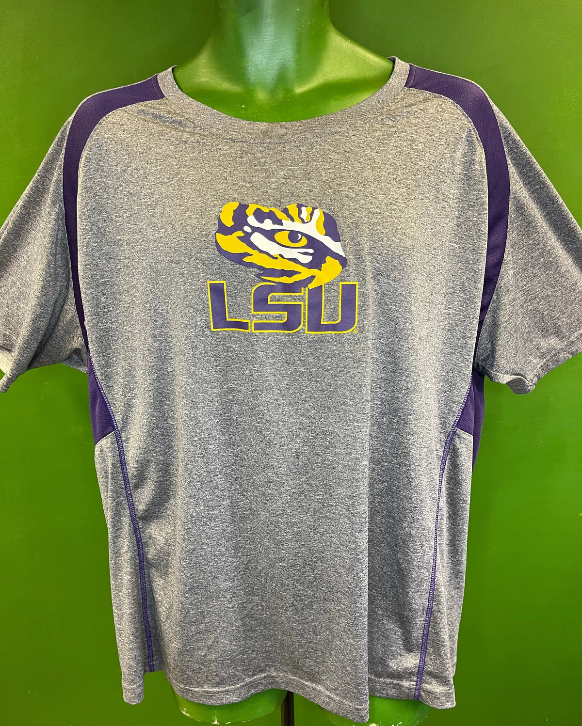 NCAA LSU Tigers Heathered Grey T-Shirt Men's 2X-Large