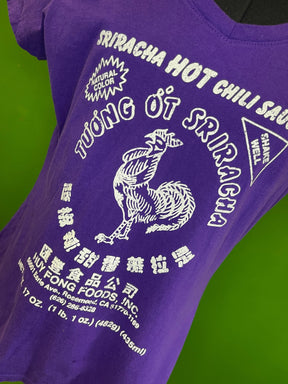 Sriracha Hot Chili Sauce Purple T-Shirt Women's Medium