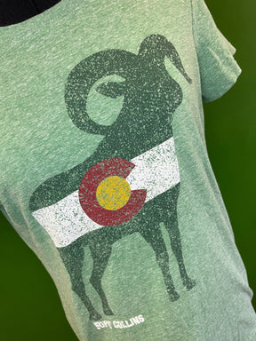 Fort Collins Colorado Heathered Green T-Shirt Women's Small