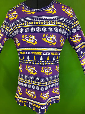 NCAA LSU Tigers Christmas/Winter Pattern L/S Pyjama Top Women's Small