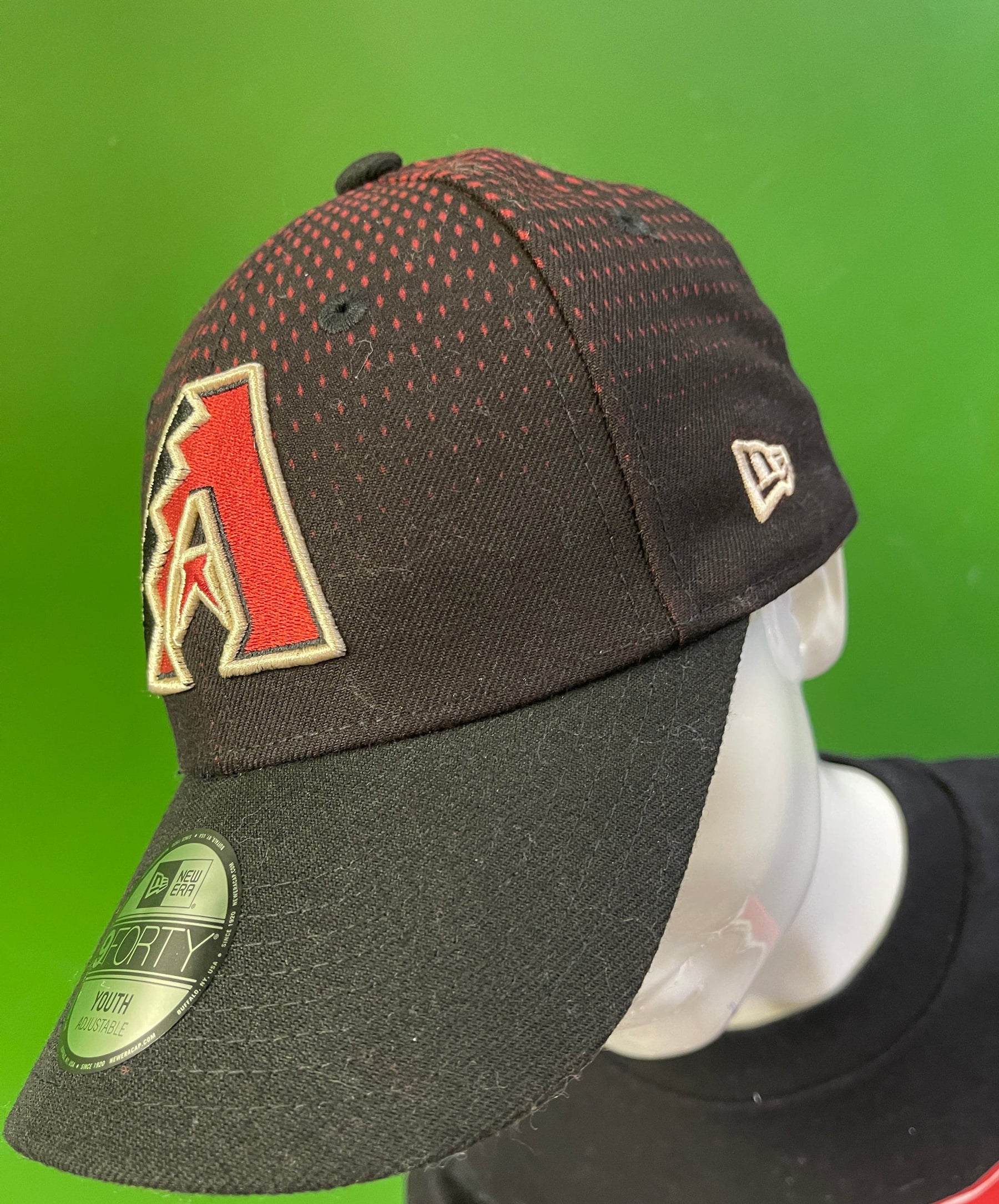 MLB Arizona Diamondbacks New Era 9FORTY Black Baseball Cap/Hat Youth OSFM NWT