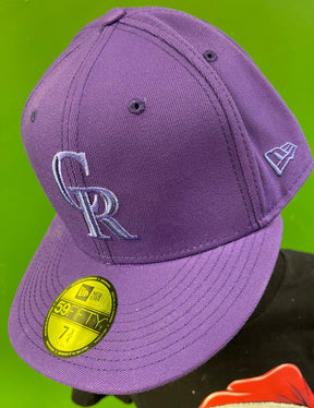 MLB Colorado Rockies New Era 59FIFTY Purple Baseball Hat/Cap 7-3/4 NWT