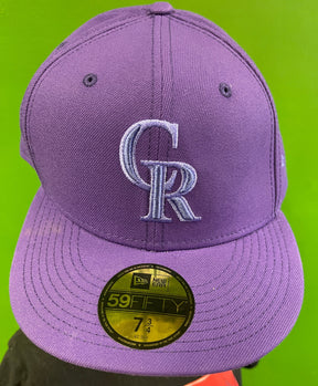 MLB Colorado Rockies New Era 59FIFTY Purple Baseball Hat/Cap 7-3/4 NWT