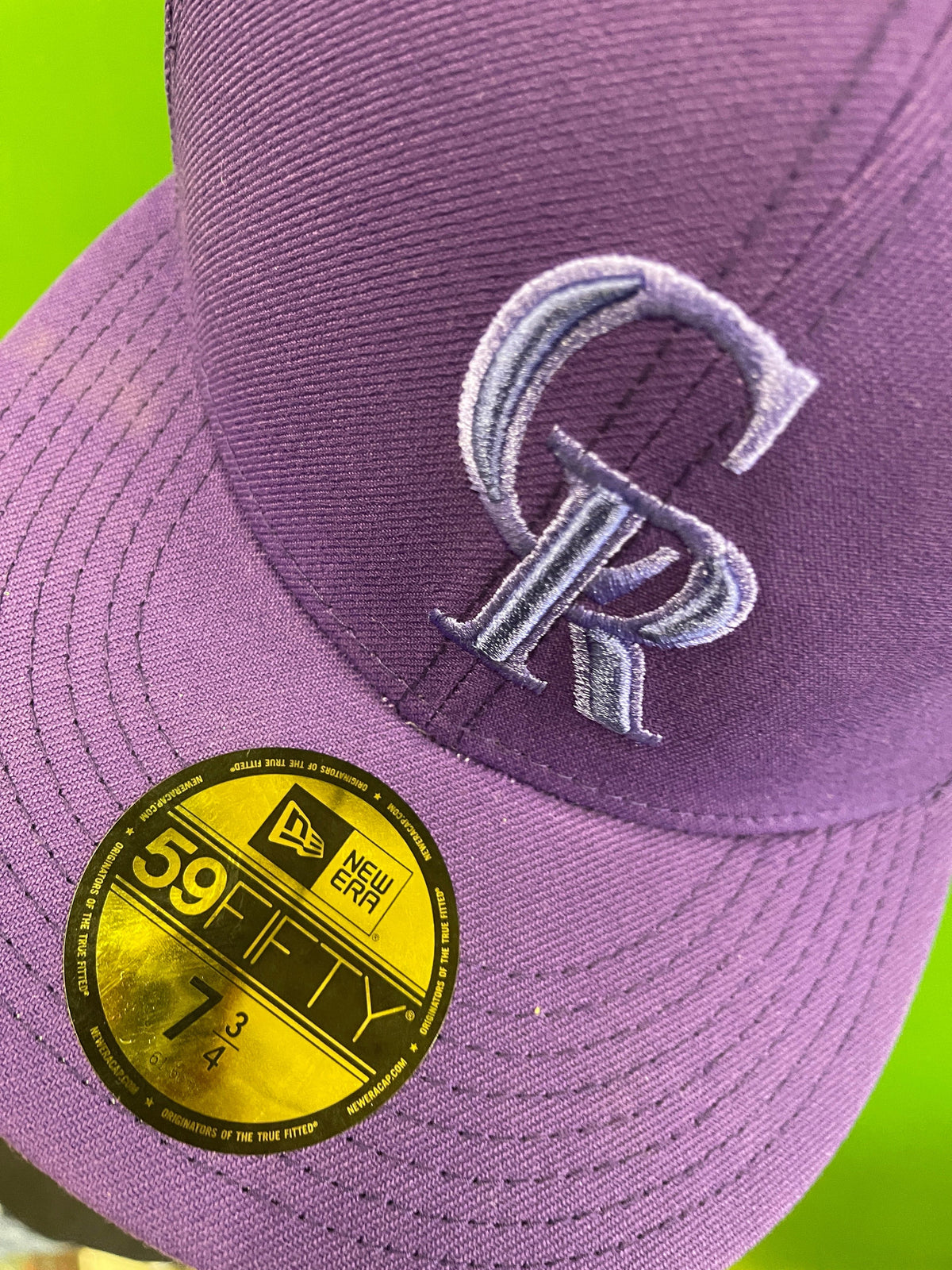 MLB Colorado Rockies New Era 59FIFTY Purple Baseball Hat/Cap 7-3/4 NWT