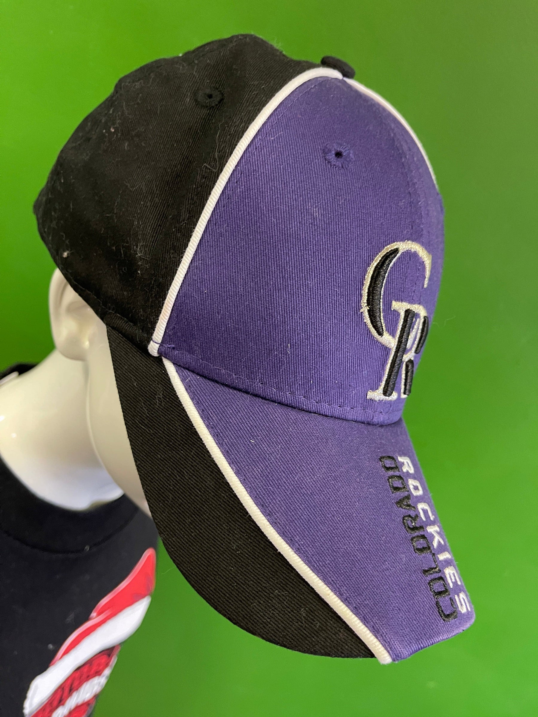 MLB Colorado Rockies New Era 9FORTY Colour Block Baseball Cap/Hat Youth OSFM