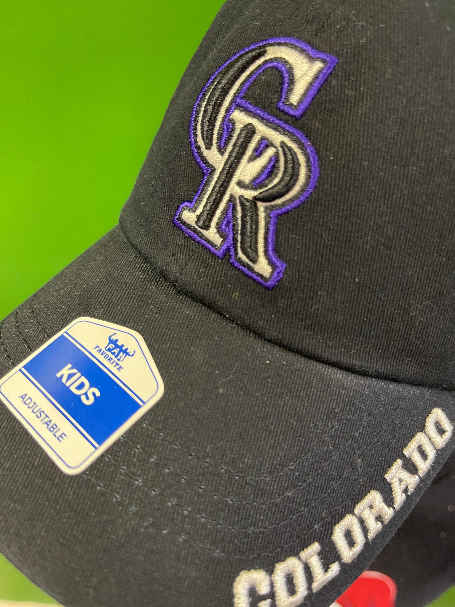 MLB Colorado Rockies Cotton Baseball Hat/Cap Youth OSFM NWT