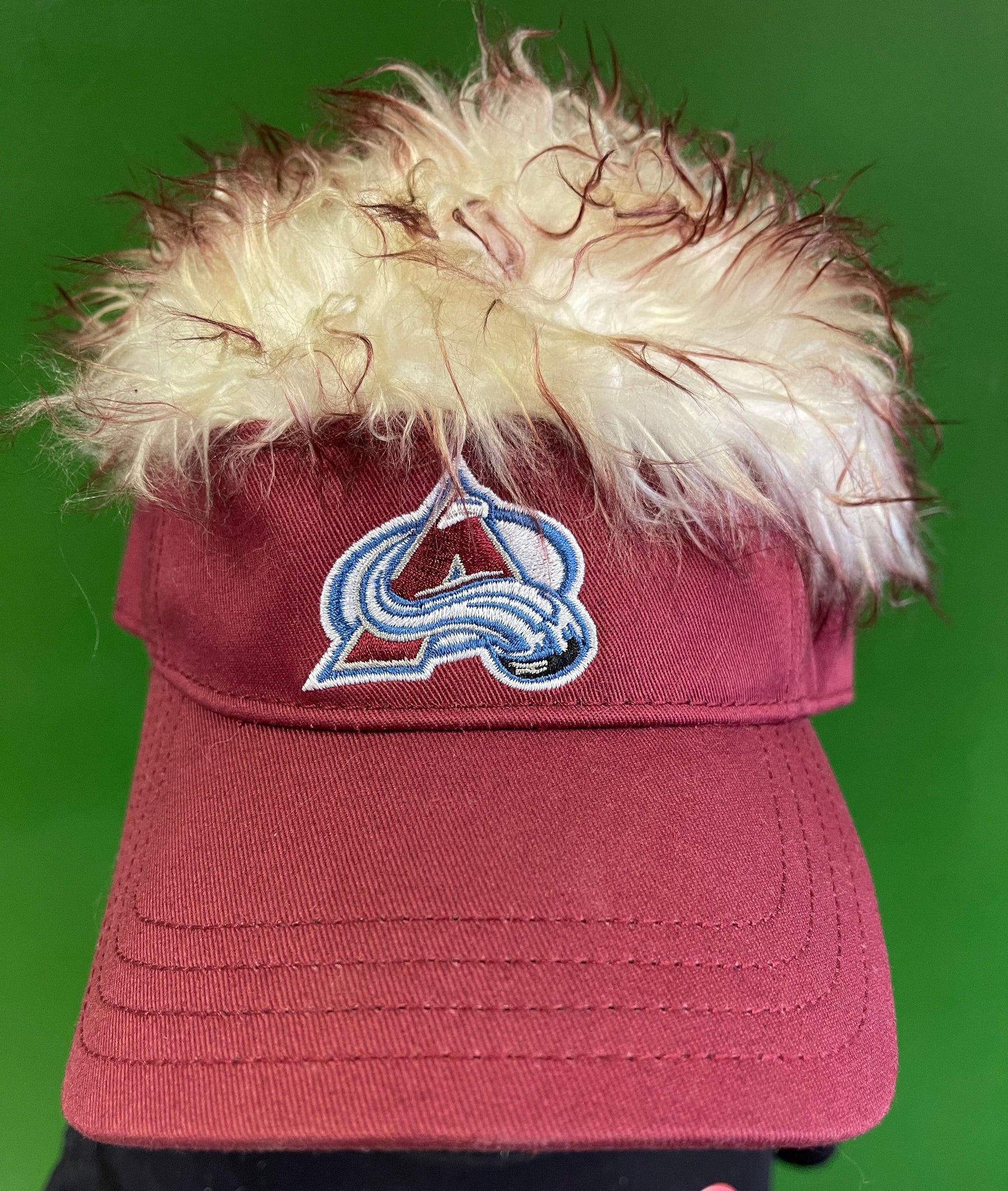 NHL Colorado Avalanche Fan Favorite Fuzzy Visor Hat/Cap OSFM NWT