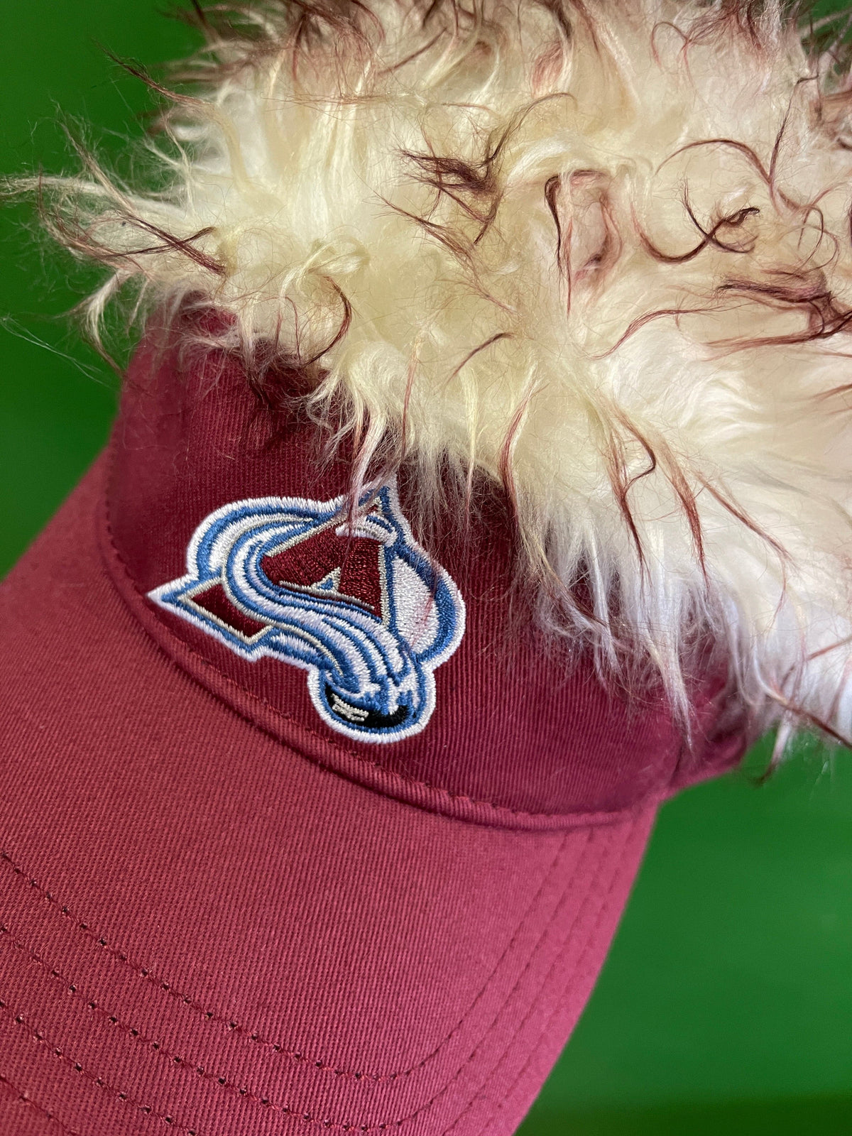 NHL Colorado Avalanche Fan Favorite Fuzzy Visor Hat/Cap OSFM NWT