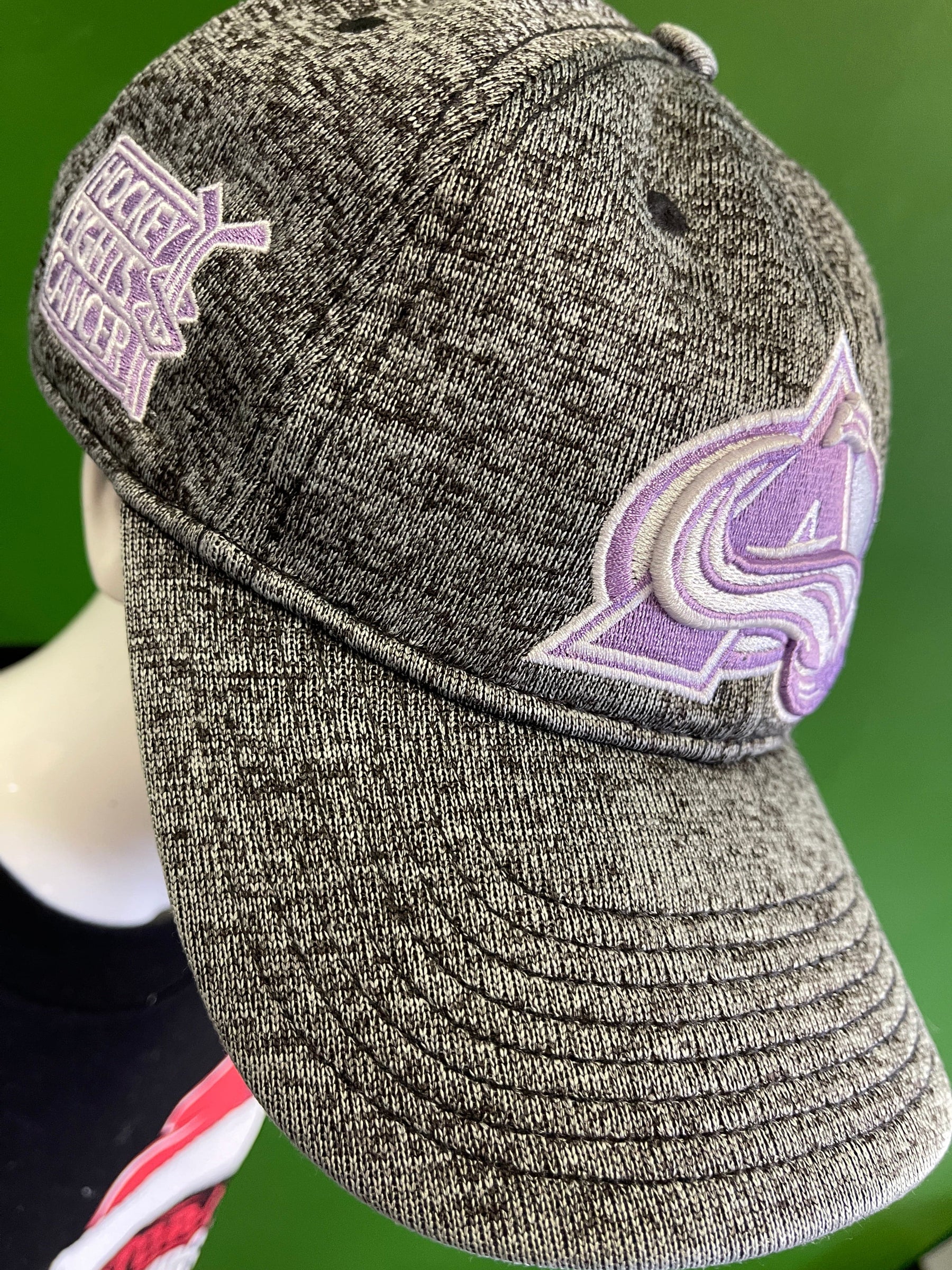 NHL Colorado Avalanche Fanatics Heathered Grey Fight Cancer Hat/Cap Men's OSFM