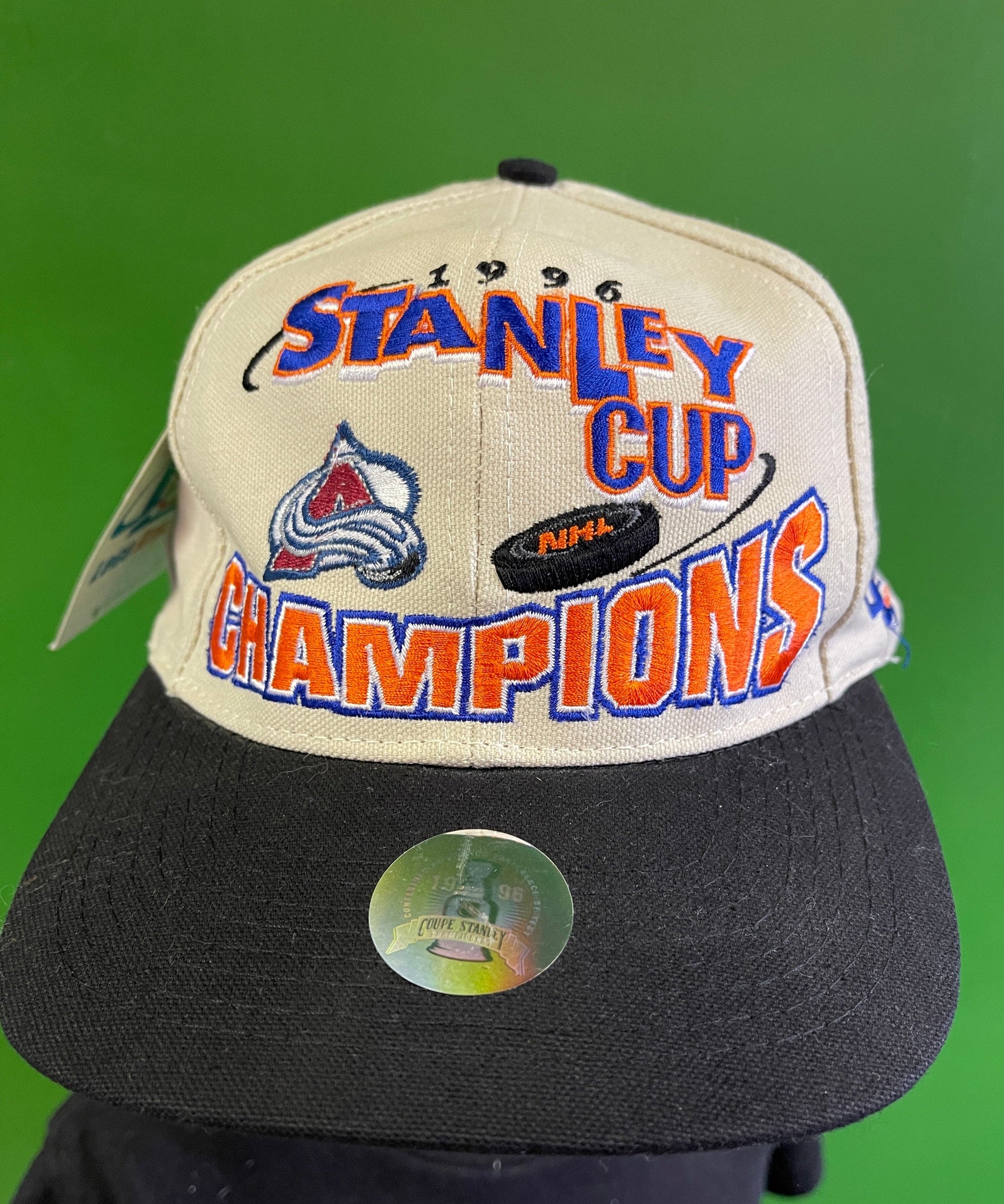 NHL Colorado Avalanche Logo Athletic Vtg 1996 Stanley Cup Hat/Cap Men's OSFM NWT