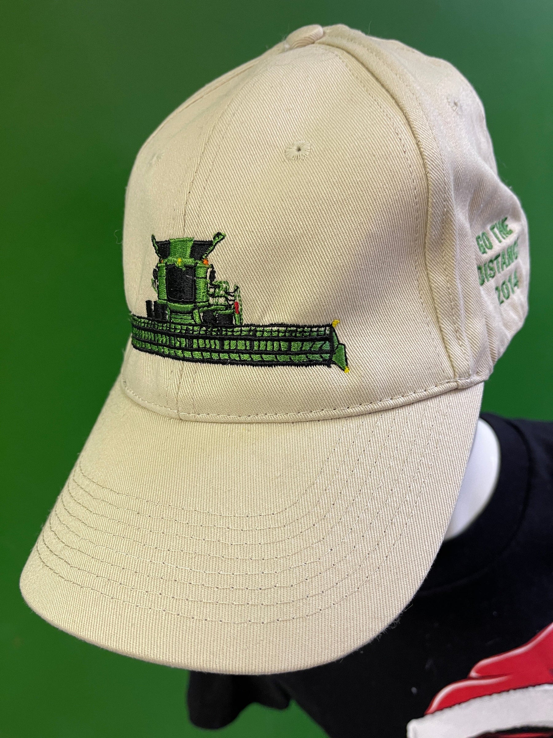 John Deere Harvester Works Baseball Cap/Hat Beige Men's OSFM NWT