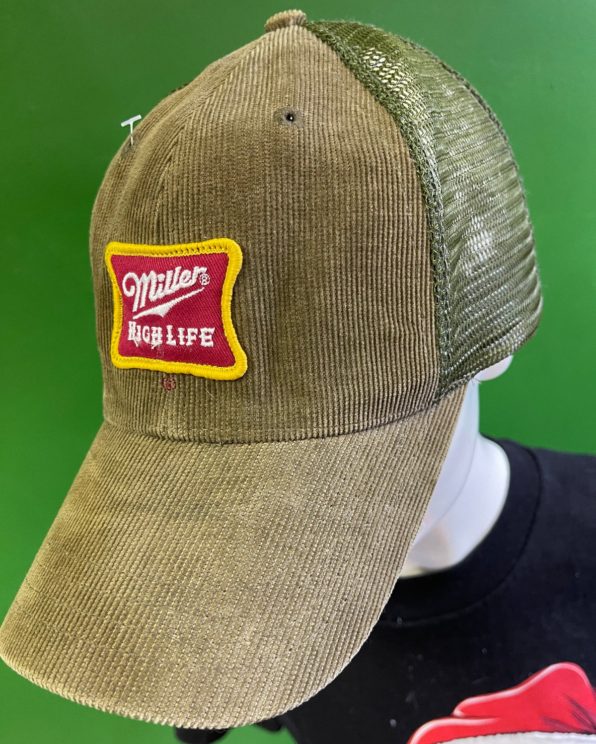 Miller High Life Beer Corduroy Trucker Mesh Baseball Cap/Hat Men's OSFM