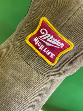 Miller High Life Beer Corduroy Trucker Mesh Baseball Cap/Hat Men's OSFM