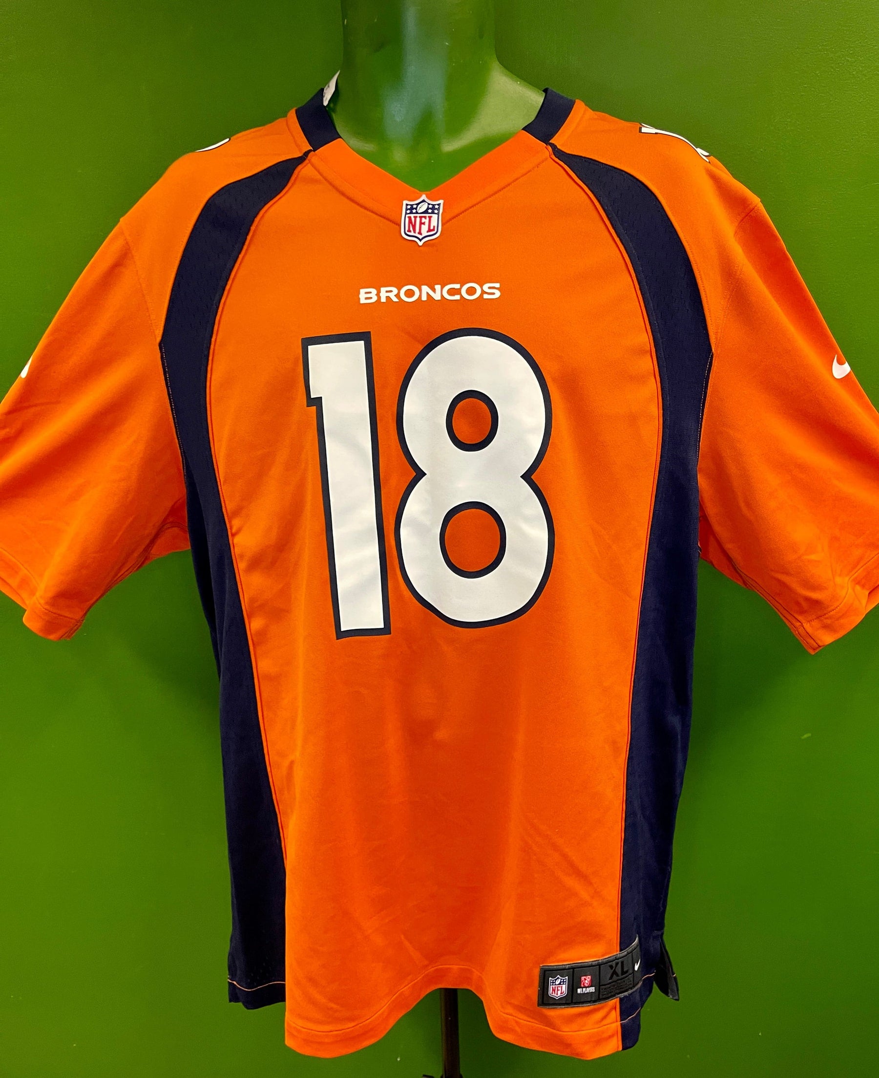 NFL Denver Broncos Peyton Manning #18 Game Jersey Men's X-Large