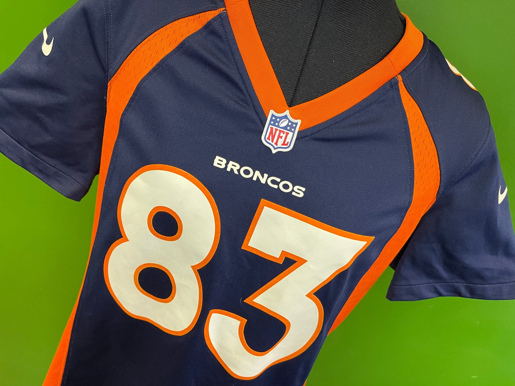 NFL Denver Broncos Wes Welker 83 Game Jersey Women s Large