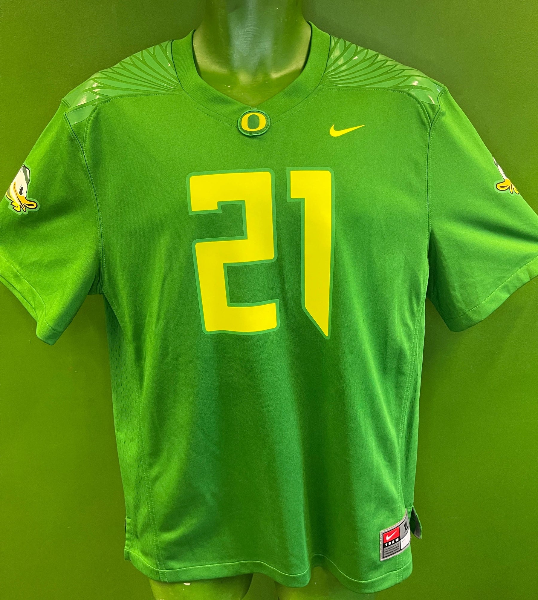 NCAA Oregon Ducks #21 Game Jersey Youth X-Large 18-20