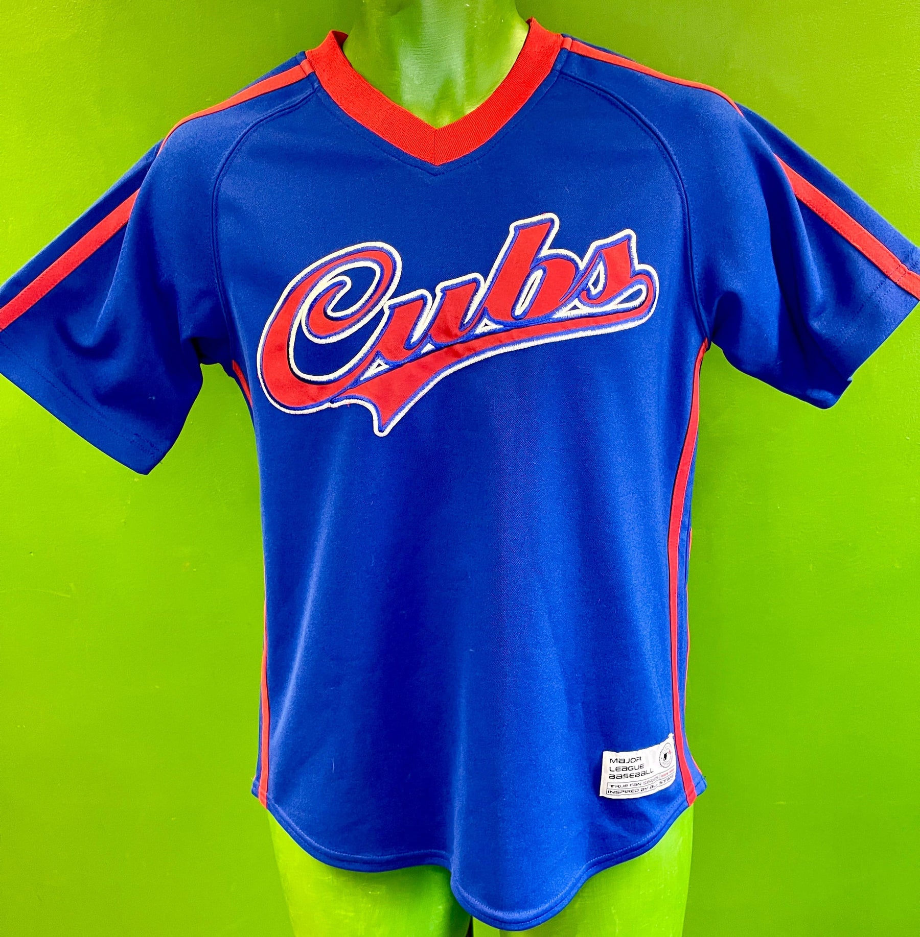 MLB Chicago Cubs True Fan Stitched Jersey Top Youth Large 14 16