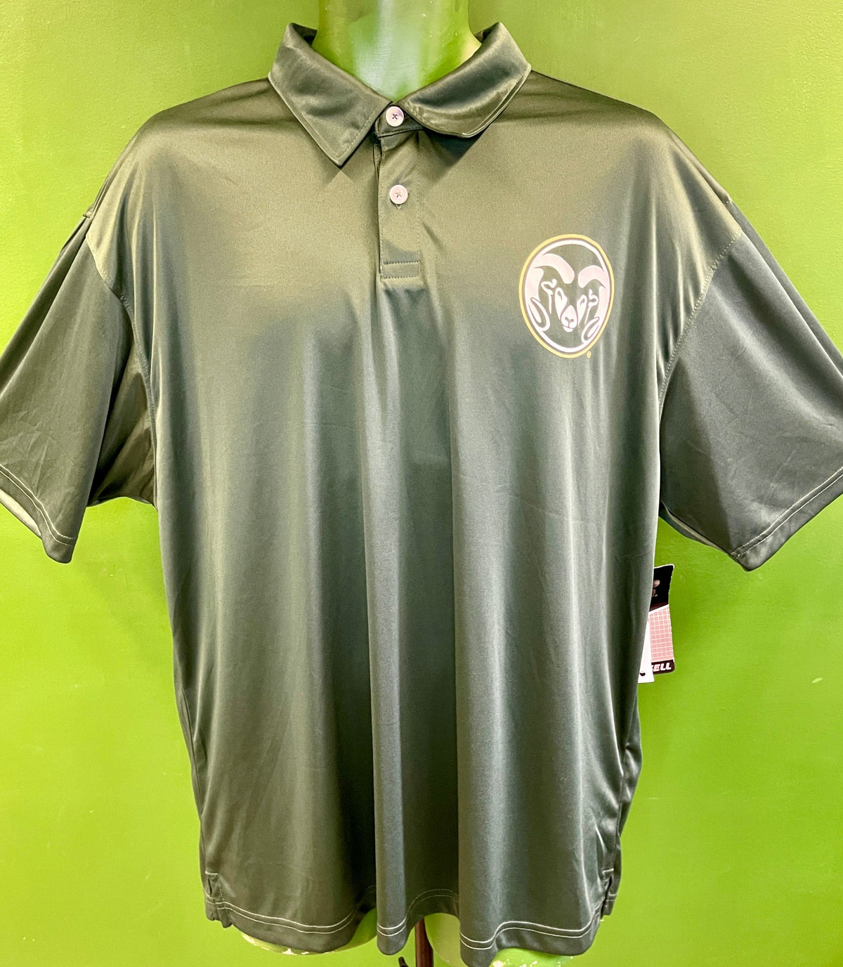 NCAA Colorado State Rams Russell Golf Polo Shirt Men's X-Large NWT