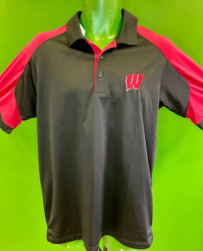 NCAA Wisconsin Badgers Black Golf Polo Shirt Men's Large