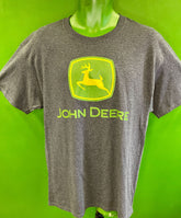 John Deere Heathered Charcoal Grey T-Shirt Men's Large NWT