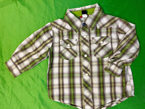 Western Baby Gap Check Pattern L/S Shirt Infant Toddler 18-24 Months