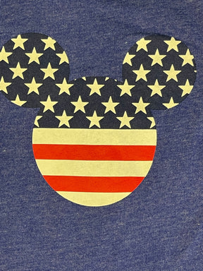 Disney American Flag Mickey Mouse Logo Bodysuit/Vest Infant Baby 6 Months