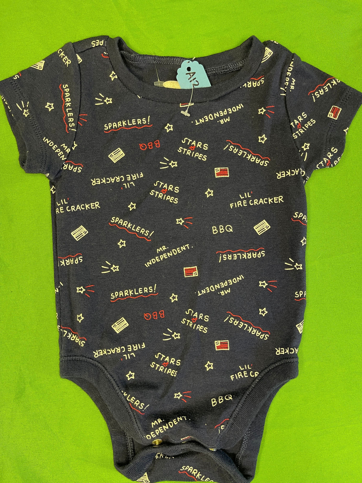 Old Navy 4th of July Holiday Pattern Bodysuit/Vest Infant Baby 6-12 Months