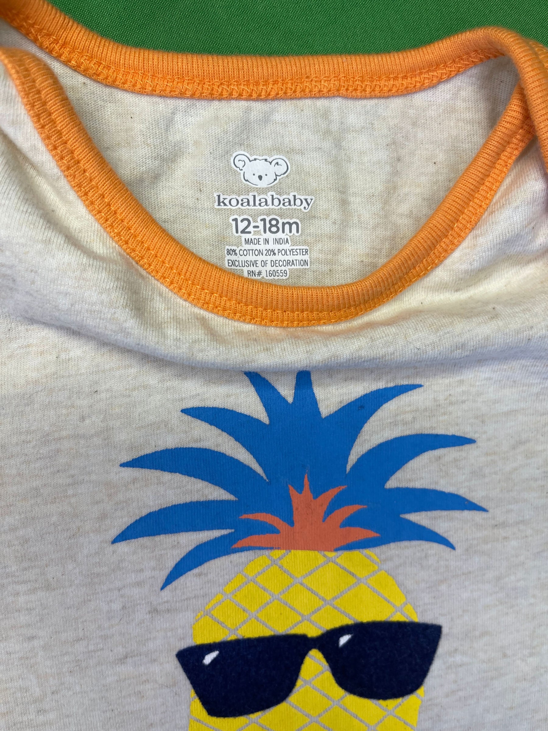 Pineapple "Cool Dude" Romper/Playsuit Infant Toddler 12-18 Months