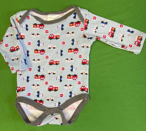 Emergency Service Pattern 100% Cotton L/S Bodysuit/Vest Infant Baby 0-3 Months