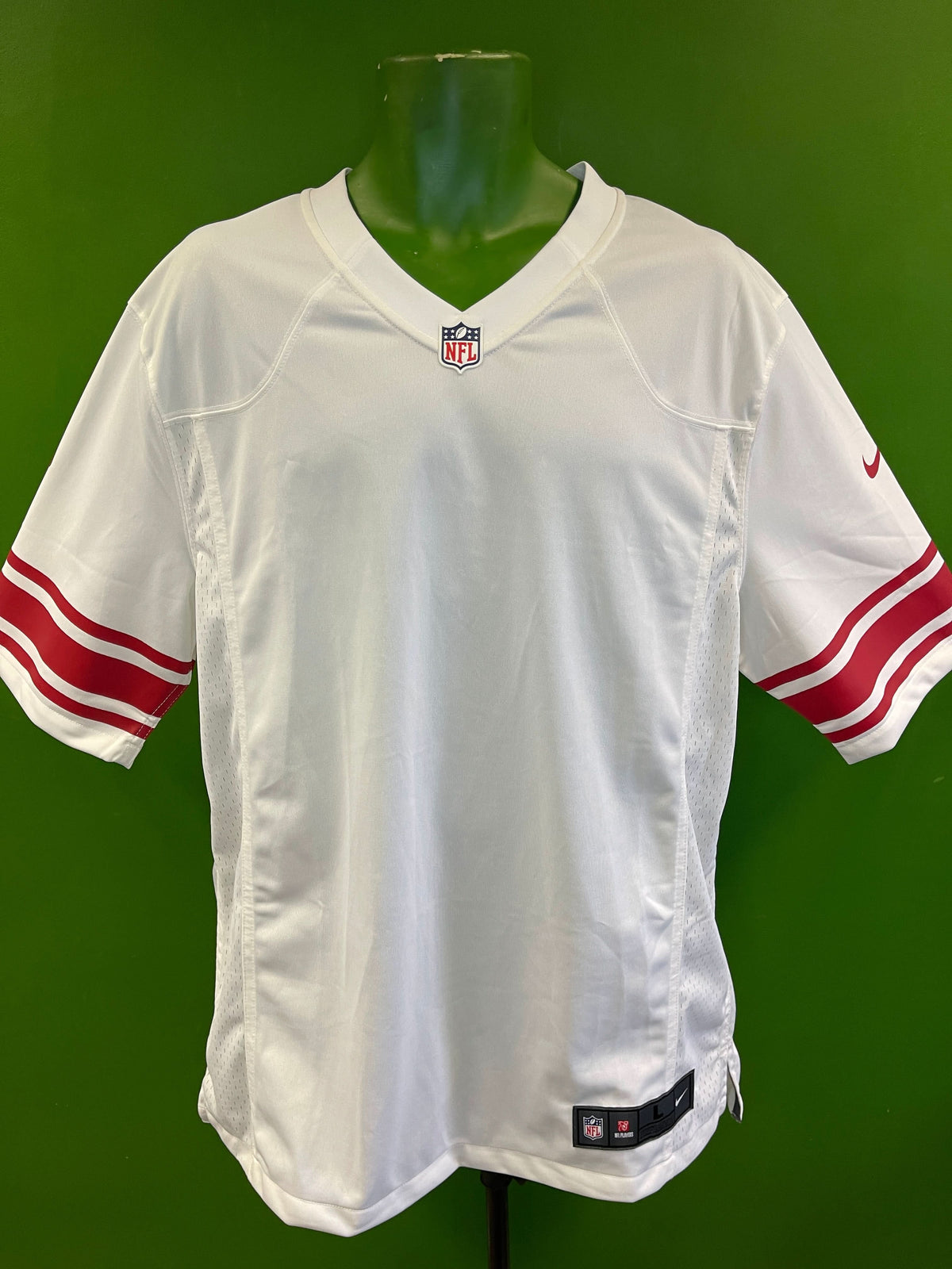 NFL San Francisco 49ers Blank White Game Jersey Men's Large NWT