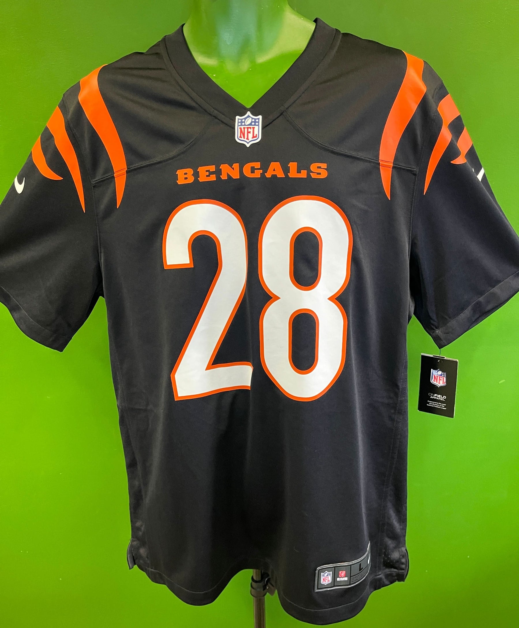 NFL Cincinnati Bengals Joe Mixon #28 Game Jersey Men's Large NWT