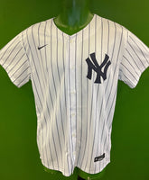 MLB New York Yankees Striped Button-Up Baseball Jersey Youth X-Large 18-20 NWT