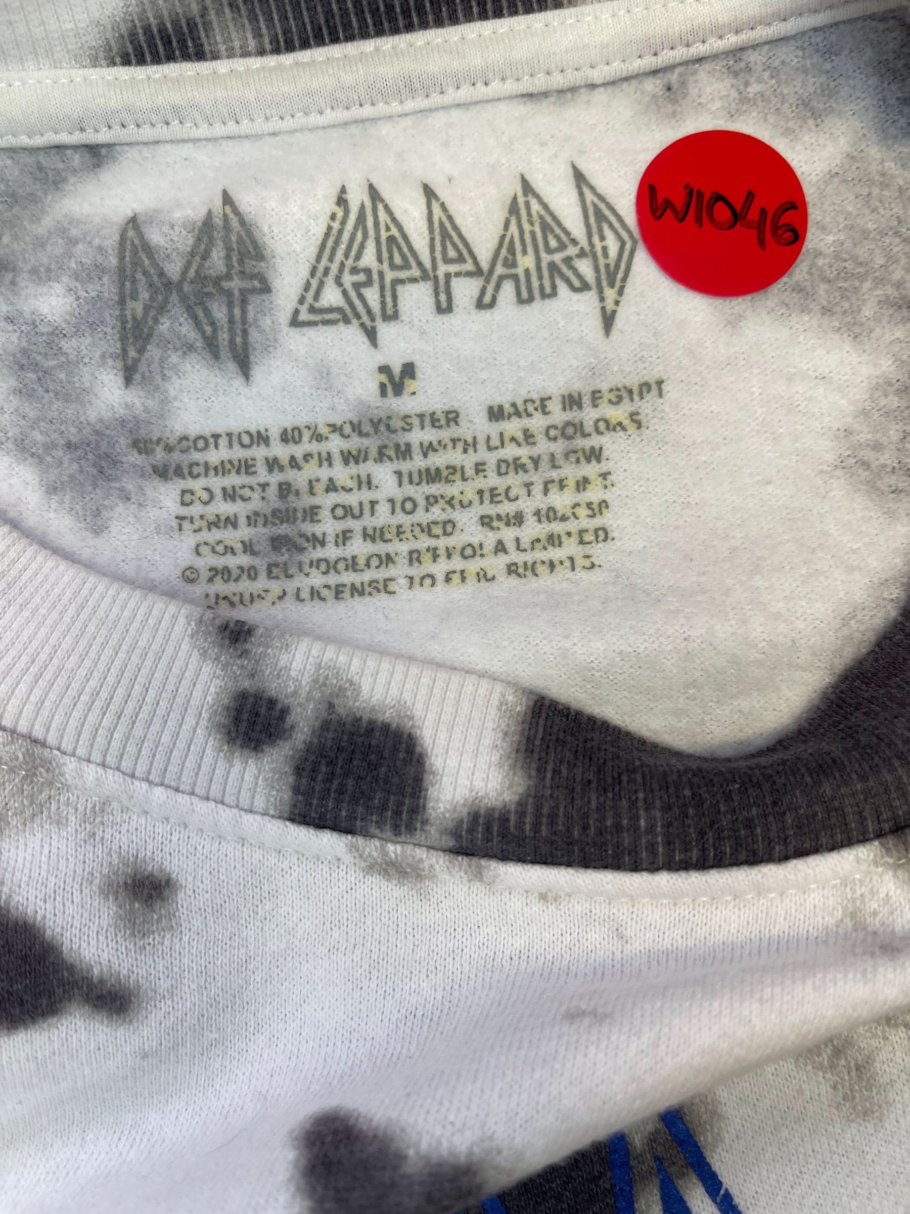 Def Leppard Tie-Dye/Bleached Pullover Sweatshirt Women's Medium