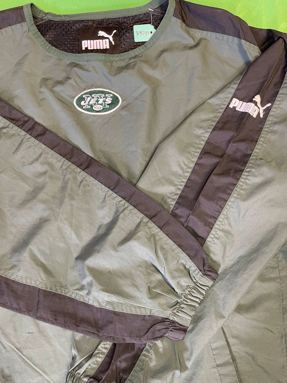 NFL New York Jets Puma Vintage Pullover Windbreaker Men's X-Large