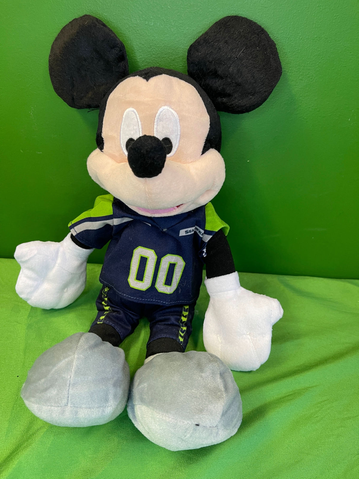 NFL Seattle Seahawks Disney Official Mickey Mouse Cuddly Toy