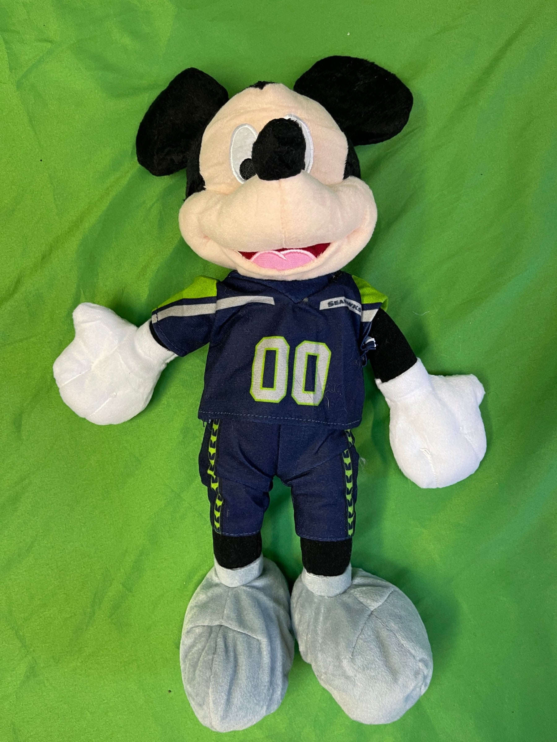 NFL Seattle Seahawks Disney Official Mickey Mouse Cuddly Toy