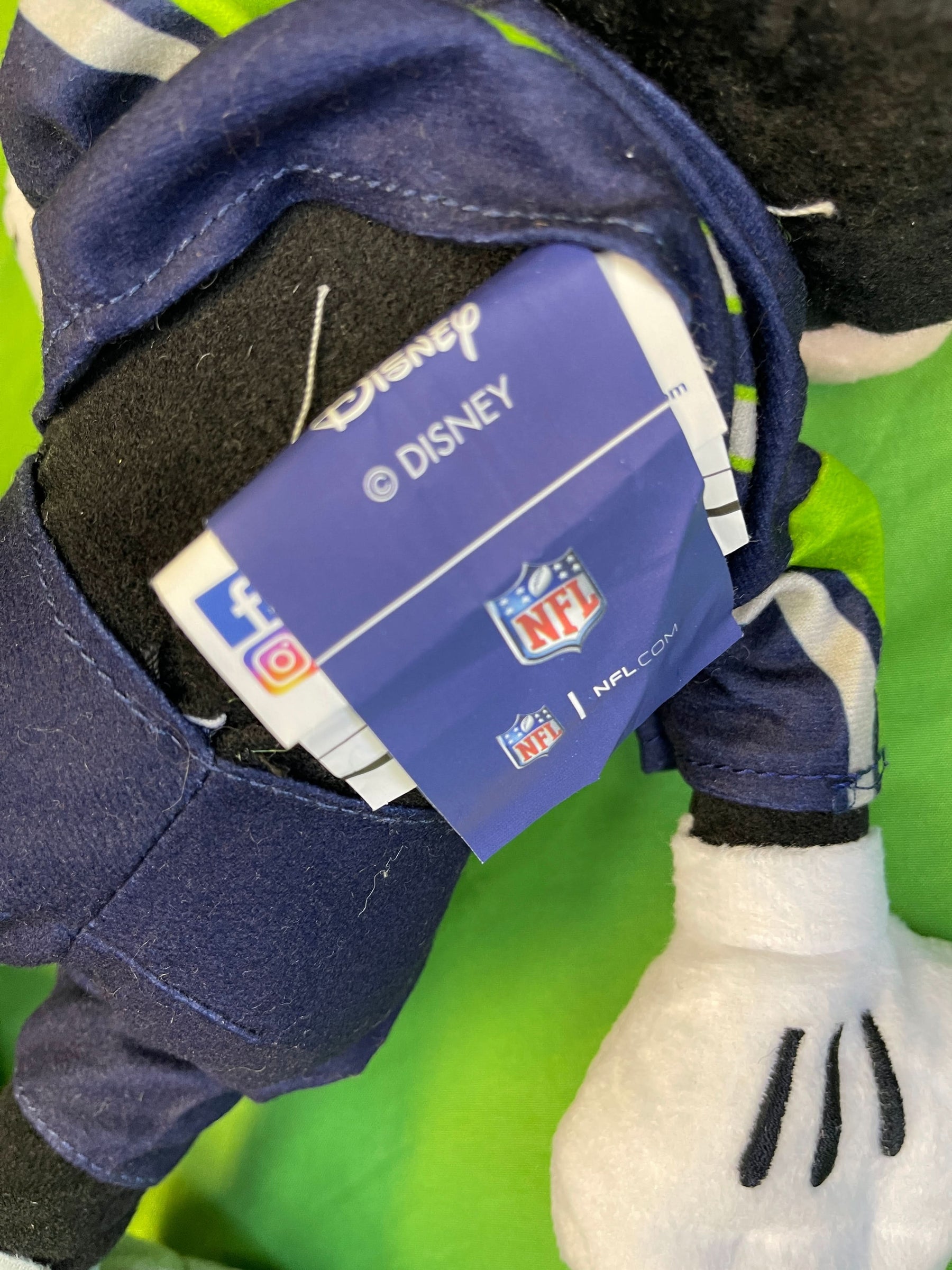 NFL Seattle Seahawks Disney Official Mickey Mouse Cuddly Toy