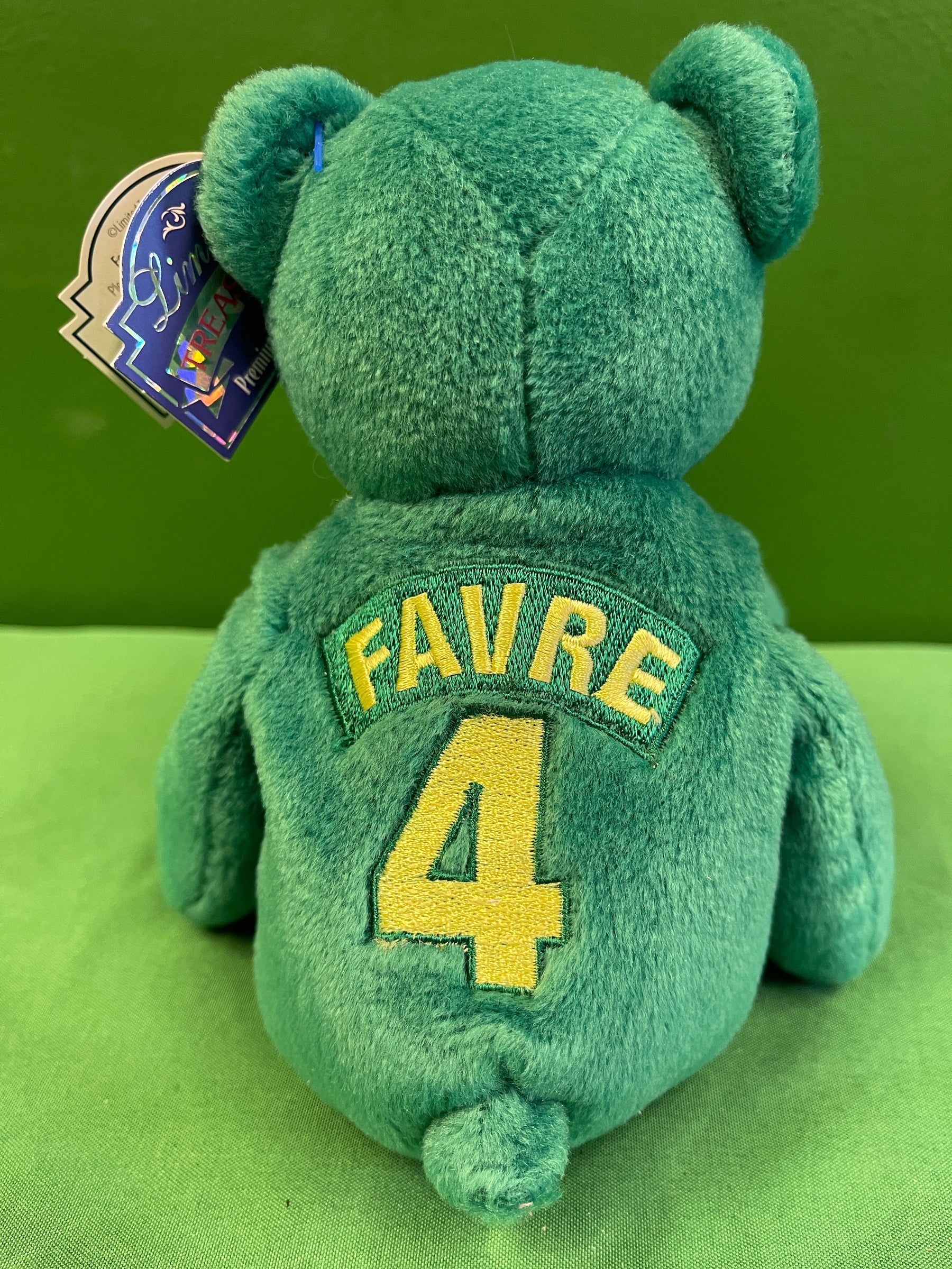 NFL Green Bay Packers Brett Favre #4 Pro Bears Beanie Cuddly Toy NWT